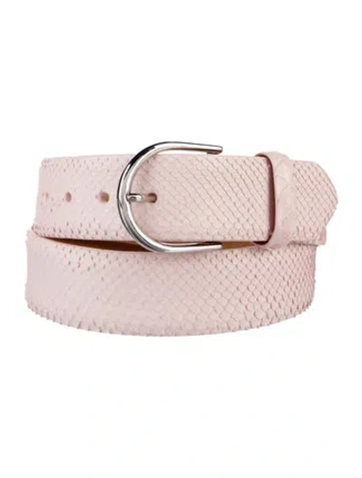 Pre-owned W. Kleinberg Fish Skin Belt In Pink