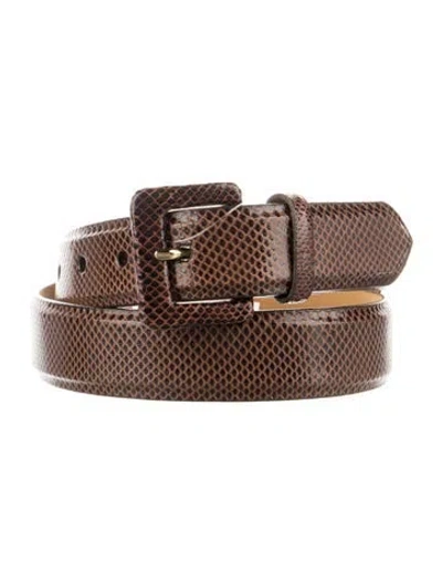 Pre-owned W. Kleinberg Karung Belt In Brown