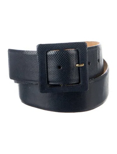 Pre-owned W. Kleinberg Karung Waist Belt In Blue