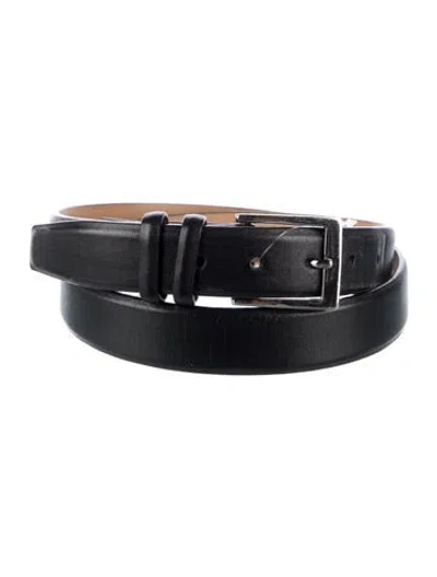 Pre-owned W. Kleinberg Leather Belt In Black