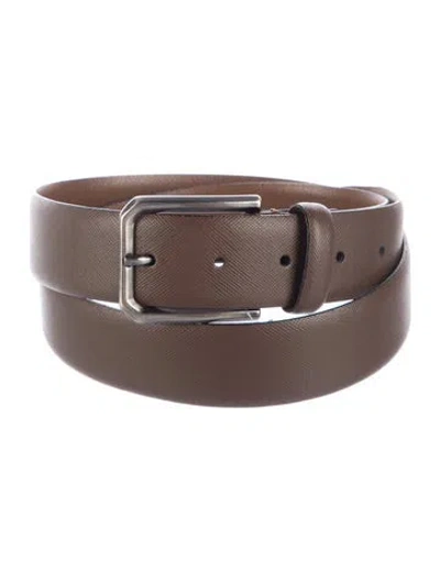 Pre-owned W. Kleinberg Leather Belt W/ Tags In Brown