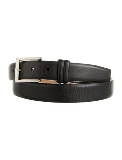 Pre-owned W. Kleinberg Leather Waist Belt In Black
