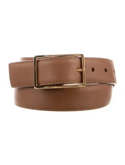 Pre-owned W. Kleinberg Leather Waist Belt In Brown