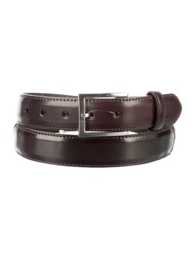 Pre-owned W. Kleinberg Leather Waist Belt In Brown