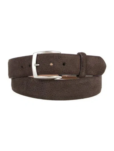 Pre-owned W. Kleinberg Leather Waist Belt In Brown