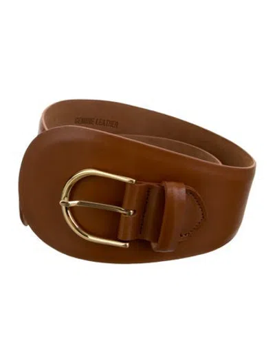 Pre-owned W. Kleinberg Leather Waist Belt In Neutrals