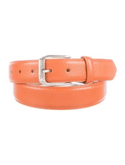 Pre-owned W. Kleinberg Leather Waist Belt In Orange