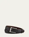 W. Kleinberg Matte Alligator Belt With Sterling Silver Buckle (made To Order) In Black