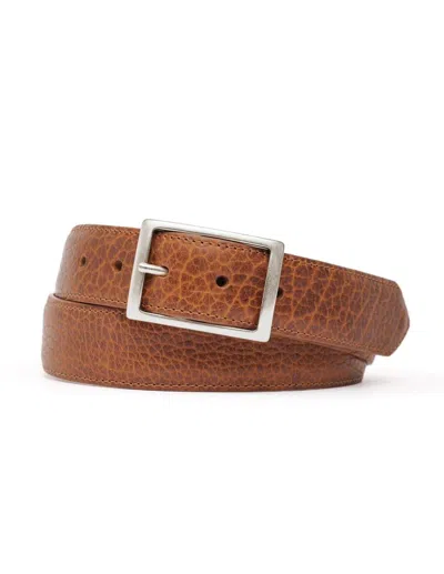 W. Kleinberg Men's 5-pocket American Bison Belt In Cognac In Brown