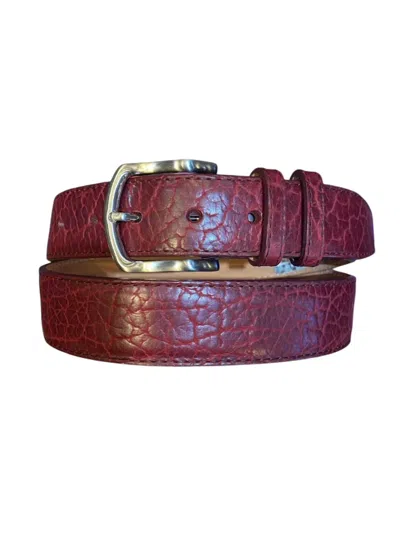 W. Kleinberg Men's Bison Leather Belt In Red