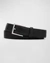 W. Kleinberg Men's Calf Leather Belt In Chocolate