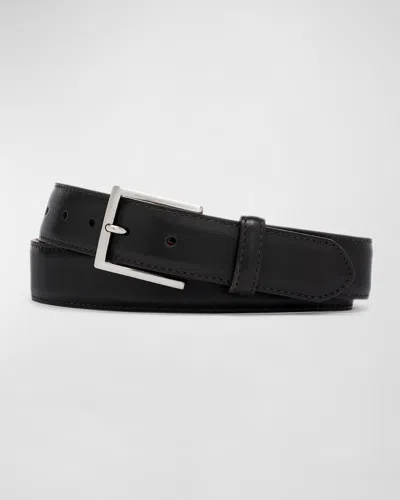 W. Kleinberg Men's Calf Leather Belt In Chocolate
