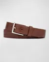 W. Kleinberg Men's Calf Leather Belt In Oil