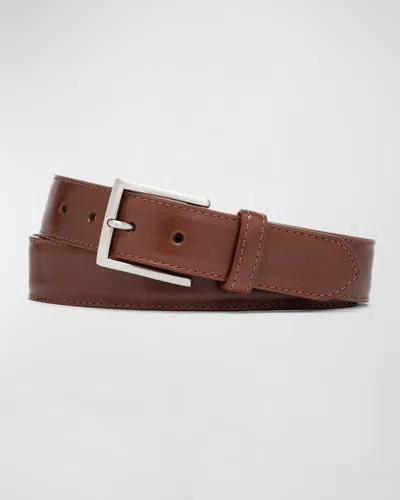 W. Kleinberg Men's Calf Leather Belt In Oil