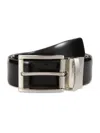 W. Kleinberg Men's Frame Buckle Reversible Leather Belt In Black Brown