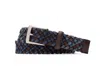 W. Kleinberg Men's Leather Cloth Braid Belt In Blue In Blue
