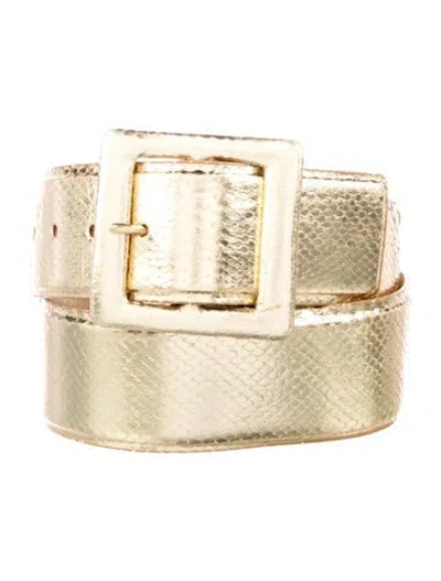 Pre-owned W. Kleinberg Python Belt In Gold