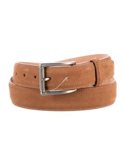 Pre-owned W. Kleinberg Suede Waist Belt In Brown
