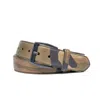 W. Kleinberg Unisex - Leather Belt In Olive In Green