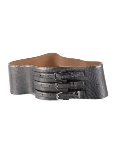Pre-owned W. Kleinberg Wide Leather Belt