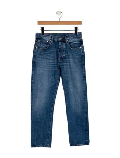 Pre-owned W Les Femmas Mid-rise Straight Leg Jeans In Blue