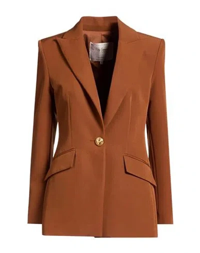W Les Femmes By Babylon Woman Blazer Camel Size 10 Polyamide, Elastane In Brown