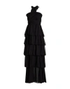 W Les Femmes By Babylon Woman Maxi Dress Black Size 6 Polyamide In Black