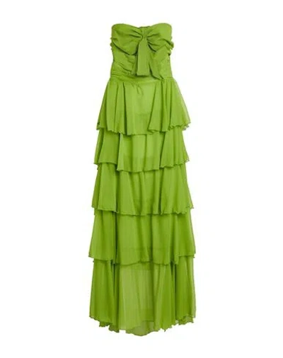W Les Femmes By Babylon Woman Maxi Dress Light Green Size 10 Polyamide