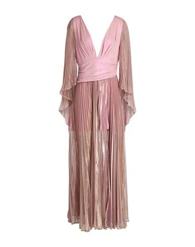 W Les Femmes By Babylon Woman Maxi Dress Pink Size 8 Polyamide, Elastane, Metallic Fiber