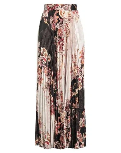 W Les Femmes By Babylon Woman Maxi Skirt Black Size 10 Polyamide In Multi