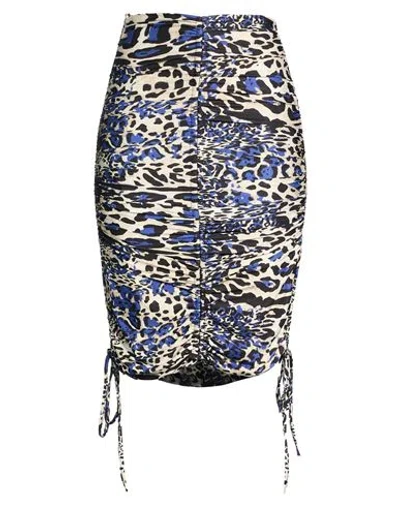 W Les Femmes By Babylon Woman Midi Skirt Blue Size 6 Polyamide, Elastane
