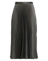 W Les Femmes By Babylon Woman Midi Skirt Grey Size 8 Viscose, Polyamide In Gray
