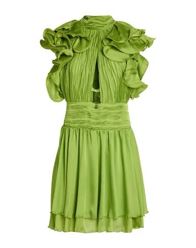 W Les Femmes By Babylon Woman Mini Dress Light Green Size 6 Polyester