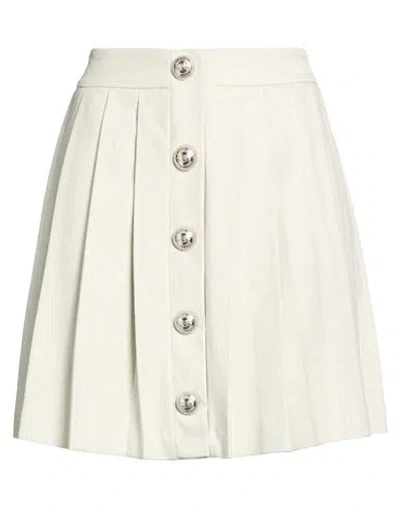 W Les Femmes By Babylon Woman Mini Skirt Beige Size 10 Polyamide, Viscose, Elastane In White