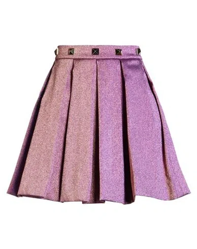 W Les Femmes By Babylon Woman Mini Skirt Mauve Size 4 Polyamide, Elastane In Purple