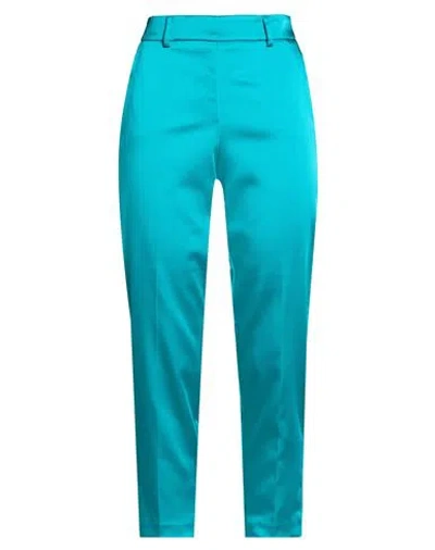 W Les Femmes By Babylon Woman Pants Turquoise Size 4 Polyamide In Blue