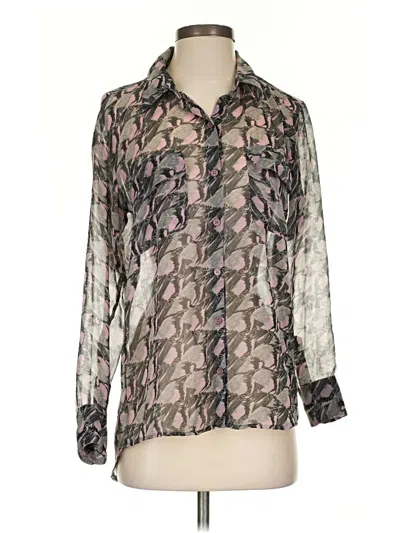 Pre-owned W118 By Walter Baker 3/4 Sleeve Blouse In Silver