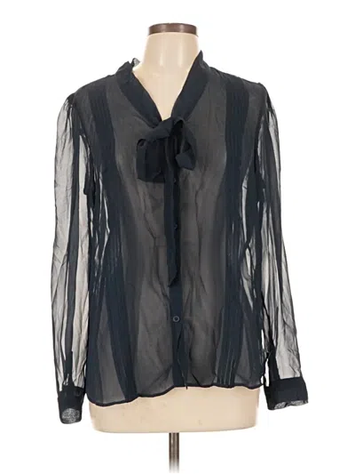 Pre-owned W118 By Walter Baker Long Sleeve Blouse In Black