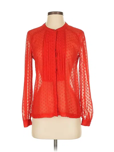 Pre-owned W118 By Walter Baker Long Sleeve Blouse In Red