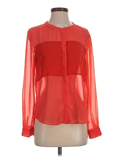 Pre-owned W118 By Walter Baker Long Sleeve Blouse In Red
