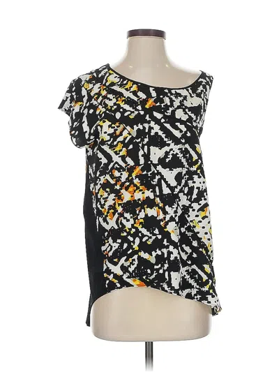Pre-owned W118 By Walter Baker Short Sleeve Top Black One Shoulder Neckline Tops