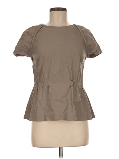 Pre-owned W118 By Walter Baker Short Sleeve Top Brown Square Neckline Tops