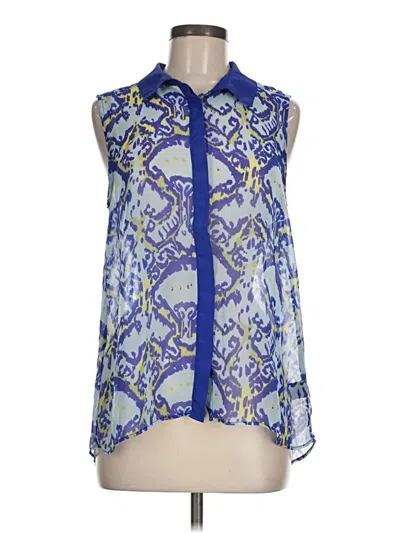 Pre-owned W118 By Walter Baker Sleeveless Blouse In Blue
