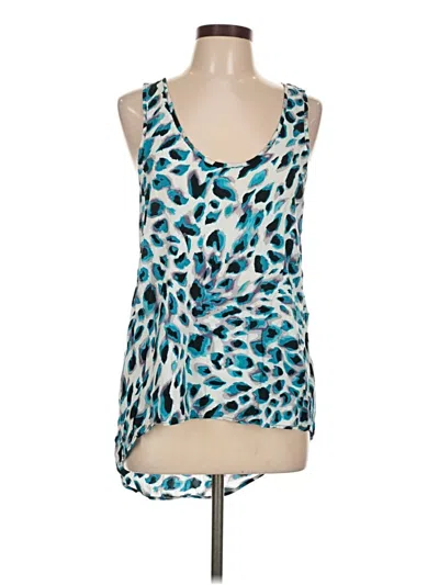Pre-owned W118 By Walter Baker Tank Top Blue Plunge Neckline Tops