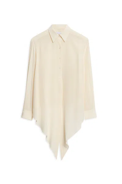 Scanlan Theodore Silk Tie Front Shirt In Neutral