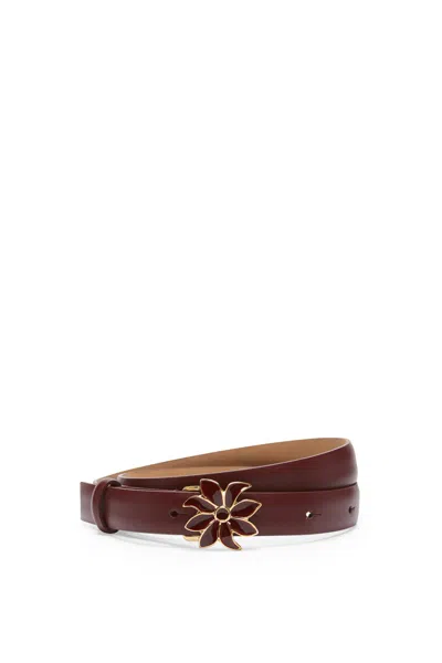 Scanlan Theodore Flower Buckle Belt 2 In Burgundy