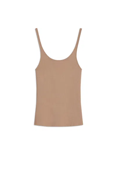 Scanlan Theodore Crepe Knit Rib Singlet In Brown