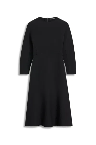 Scanlan Theodore Crepe Knit Cocoon Dress In Black