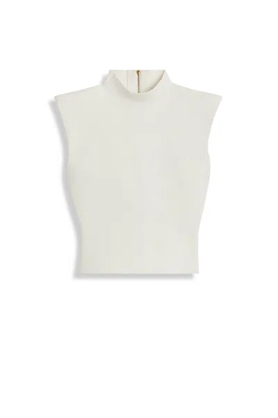 Scanlan Theodore Crepe Knit Milano Slvlss Top In White
