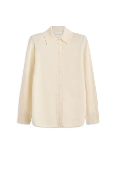 Scanlan Theodore Cashmere Shoulder Pad Shirt In Gray